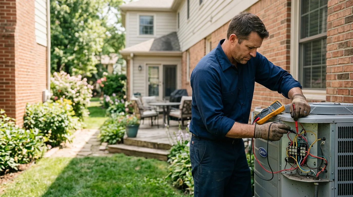 HVAC technician working near Millersport, OH